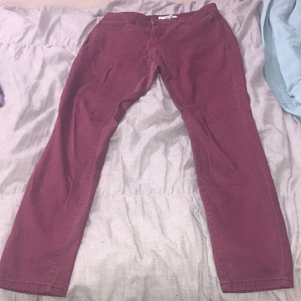 Charlotte Russe maroon jeans